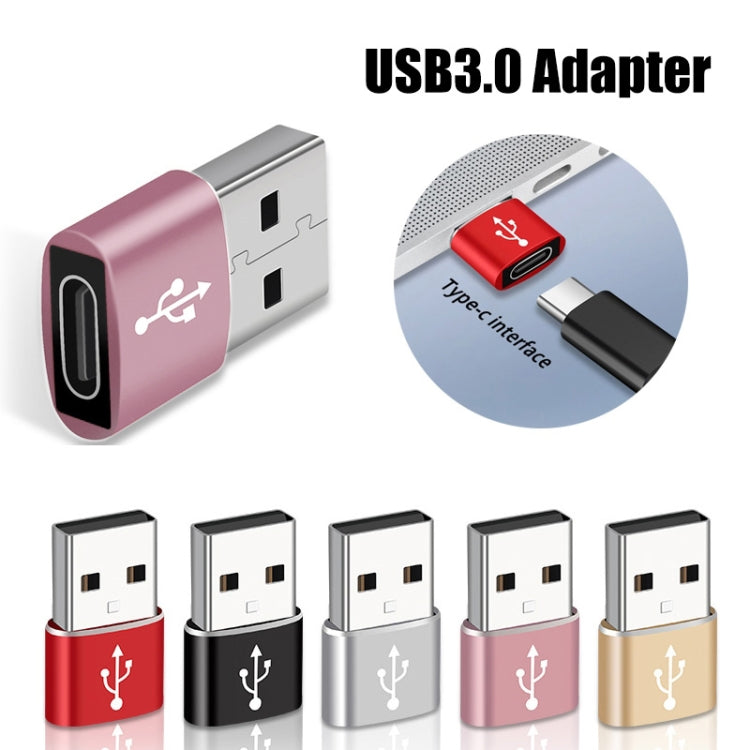 USB-C / Type-C Female to USB 3.0 Male Aluminum Alloy Adapter, Support Charging & Transmission Data