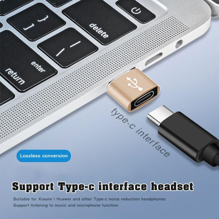 USB-C / Type-C Female to USB 3.0 Male Aluminum Alloy Adapter, Support Charging & Transmission Data
