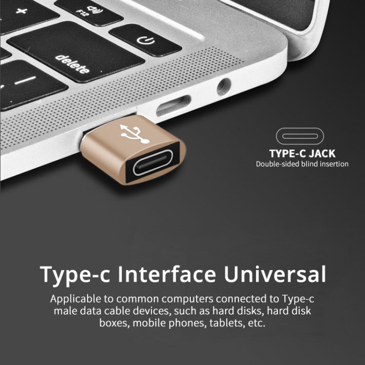 USB-C / Type-C Female to USB 3.0 Male Aluminum Alloy Adapter, Support Charging & Transmission Data