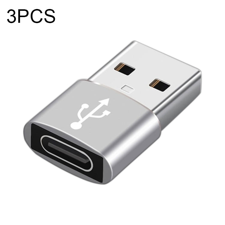 USB-C / Type-C Female to USB 3.0 Male Aluminum Alloy Adapter, Support Charging & Transmission Data