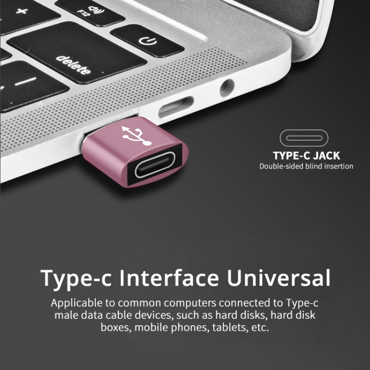 USB-C / Type-C Female to USB 2.0 Male Aluminum Alloy Adapter, Support Charging & Transmission