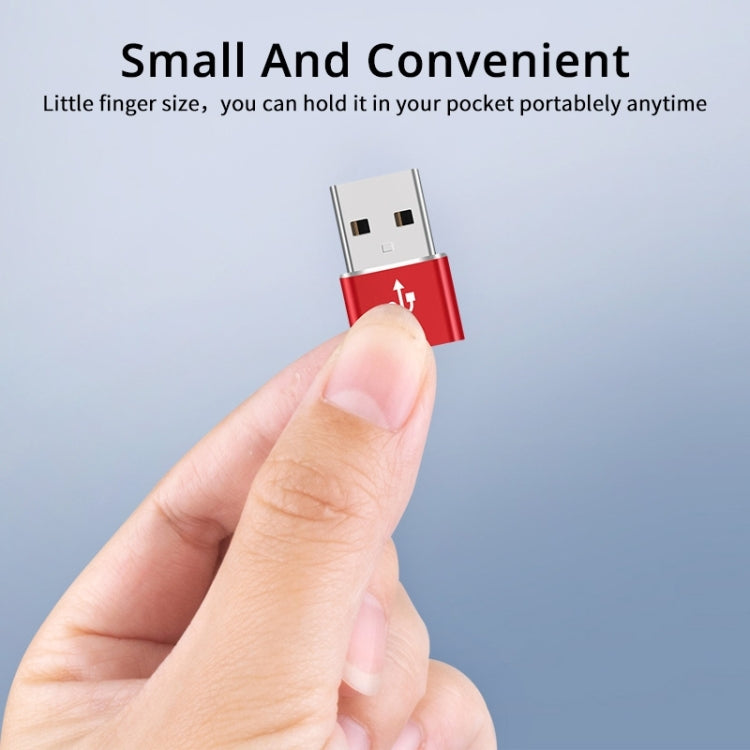 USB-C / Type-C Female to USB 2.0 Male Aluminum Alloy Adapter, Support Charging & Transmission