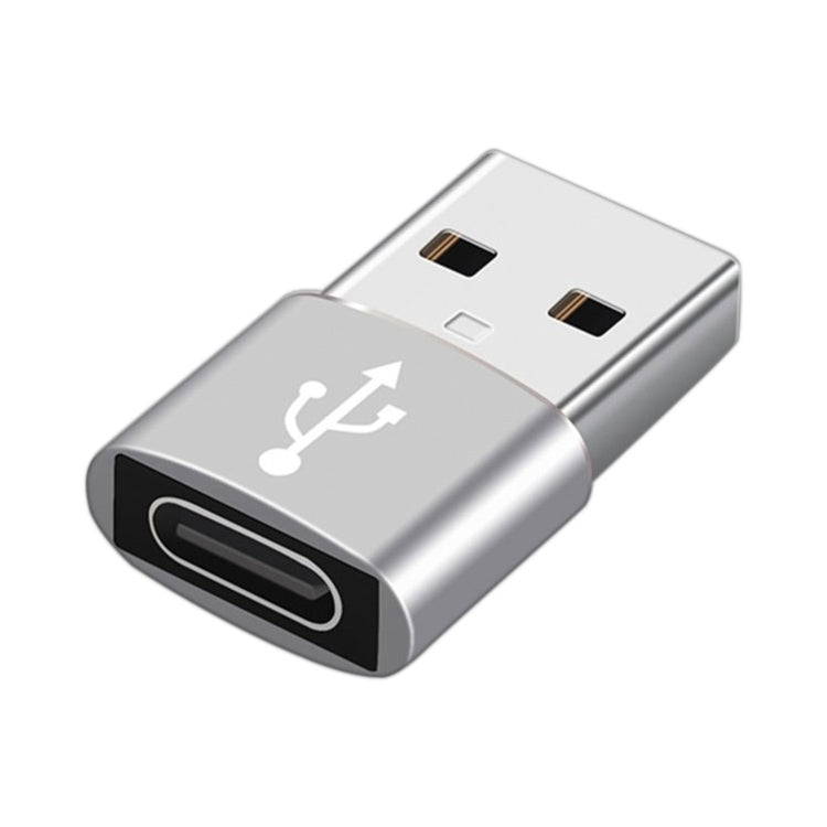 USB-C / Type-C Female to USB 2.0 Male Aluminum Alloy Adapter, Support Charging & Transmission