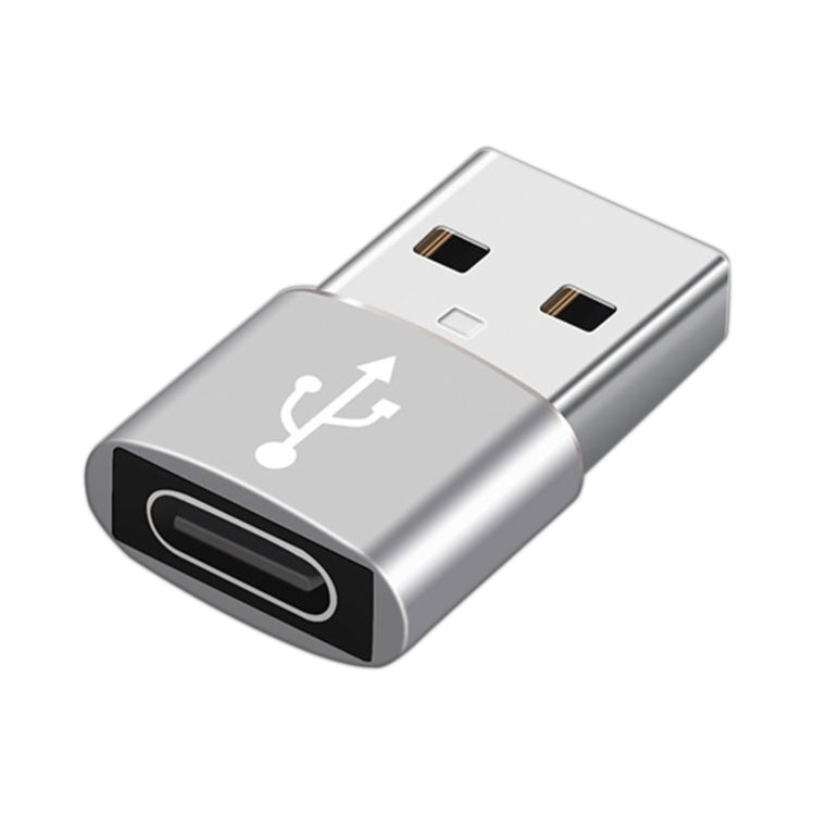 USB-C / Type-C Female to USB 2.0 Male Aluminum Alloy Adapter, Support Charging & Transmission