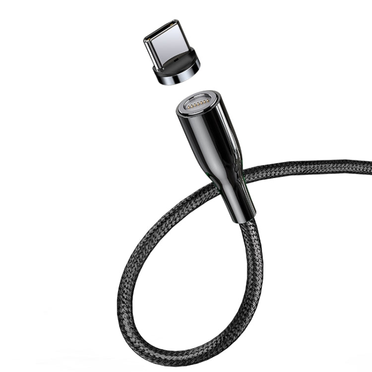 CAFELE Zhen Magnetic Series USB-C / Type-C Round Head Magnetic Suction Fast Charging Data Cable Line Length: 1.2m(Black)