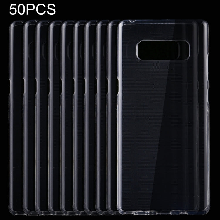 50 PCS TPU Transparent Protective Case for Samsung Galaxy Note 8