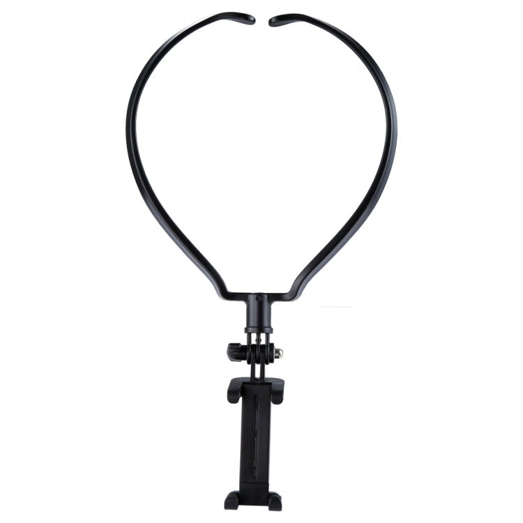 Universal Collar Hanging Neck Style Video Record Smartphone Mount Phone Holder Mini Selfie Stick Neck Halter Bracket(Black)
