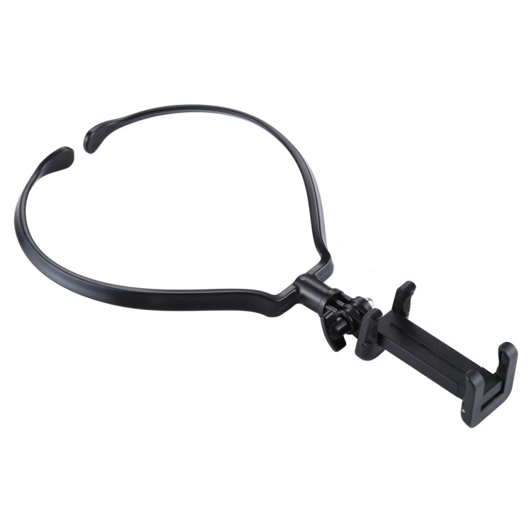 Universal Collar Hanging Neck Style Video Record Smartphone Mount Phone Holder Mini Selfie Stick Neck Halter Bracket(Black)