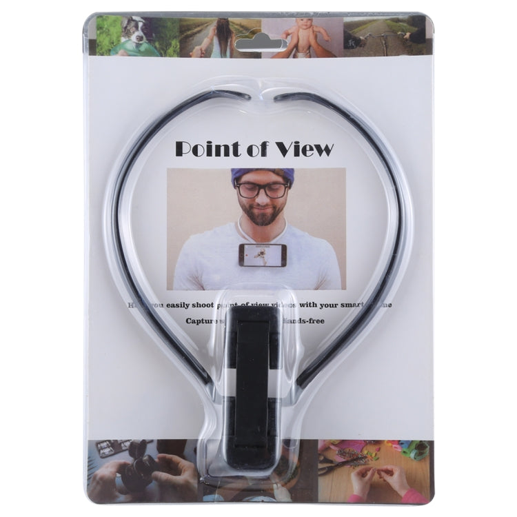 Universal Collar Hanging Neck Style Video Record Smartphone Mount Phone Holder Mini Selfie Stick Neck Halter Bracket(Black)