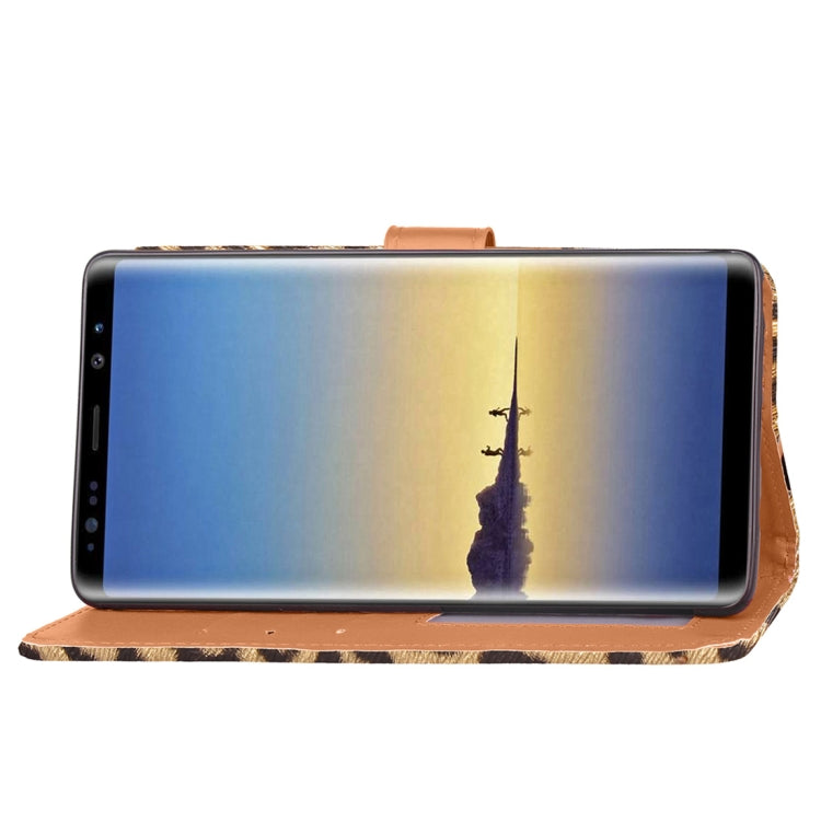 For Galaxy Note 8 Leopard Pattern Horizontal Flip Leather Case with Holder & Card Slots & Wallet & Photo Frame & Lanyard