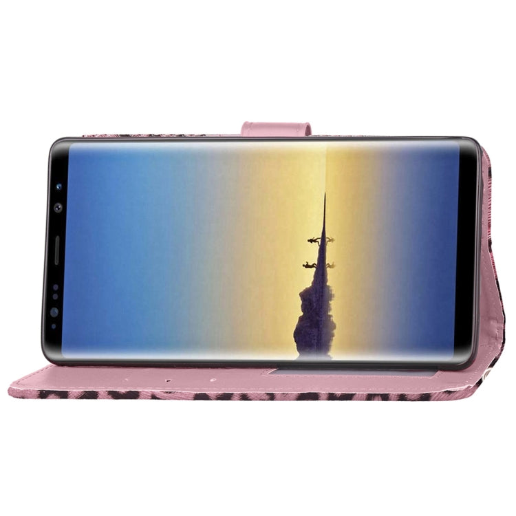 For Galaxy Note 8 Leopard Pattern Horizontal Flip Leather Case with Holder & Card Slots & Wallet & Photo Frame & Lanyard