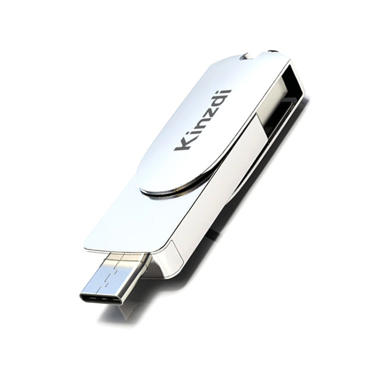 Kinzdi 256GB USB 3.0 + Type-C 3.0 Interface Metal Twister Flash Disk V11
