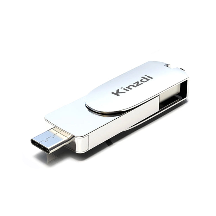 Kinzdi 256GB USB 3.0 + Type-C 3.0 Interface Metal Twister Flash Disk V11