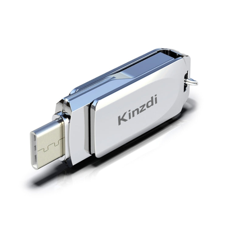 Kinzdi 128GB USB + Type-C Interface Metal Twister Flash Disk V10
