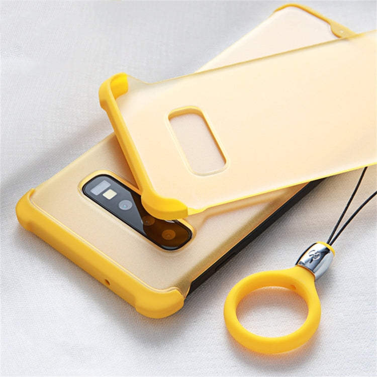 XUNDD Matin Series Shockproof TPU Protective Case for Galaxy S10 Plus, with Ring (Yellow)