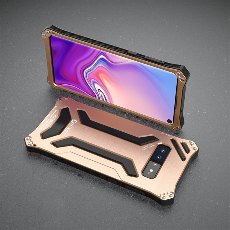 Shockproof Dustproof Gundam Armor Protective Case for Galaxy S10 (Gold)