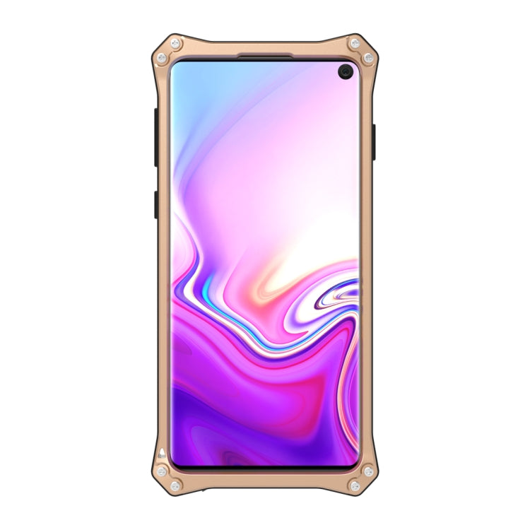 Shockproof Dustproof Gundam Armor Protective Case for Galaxy S10 (Gold)
