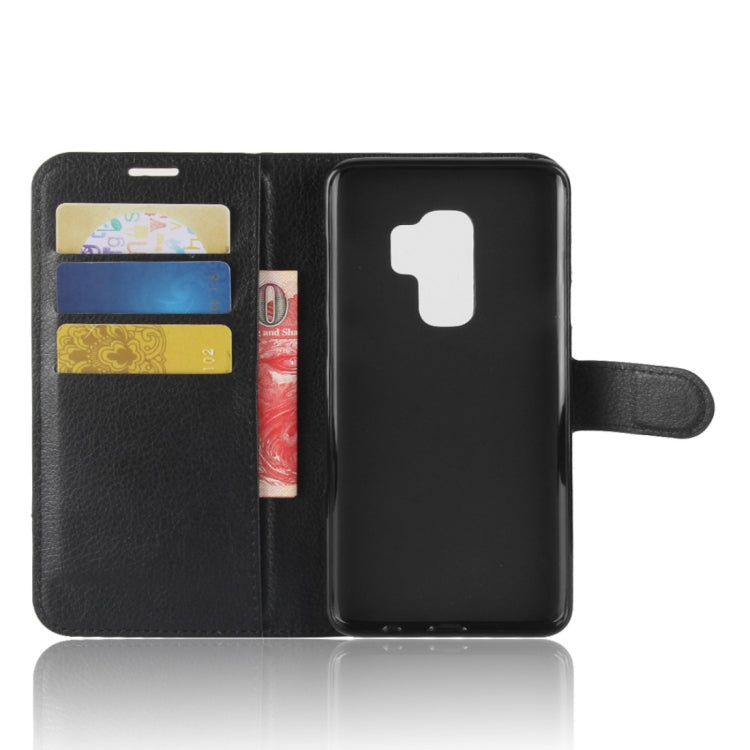 For Galaxy S9+ Litchi Texture Horizontal Flip Leather Case with Holder & Wallet & Card Slots
