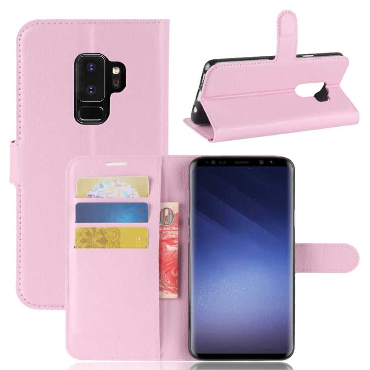 For Galaxy S9+ Litchi Texture Horizontal Flip Leather Case with Holder & Wallet & Card Slots