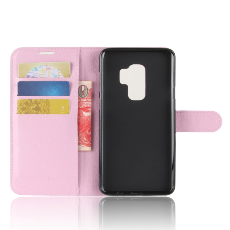 For Galaxy S9+ Litchi Texture Horizontal Flip Leather Case with Holder & Wallet & Card Slots