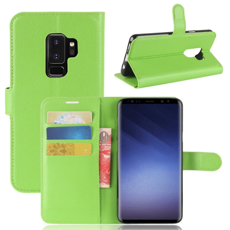 For Galaxy S9+ Litchi Texture Horizontal Flip Leather Case with Holder & Wallet & Card Slots