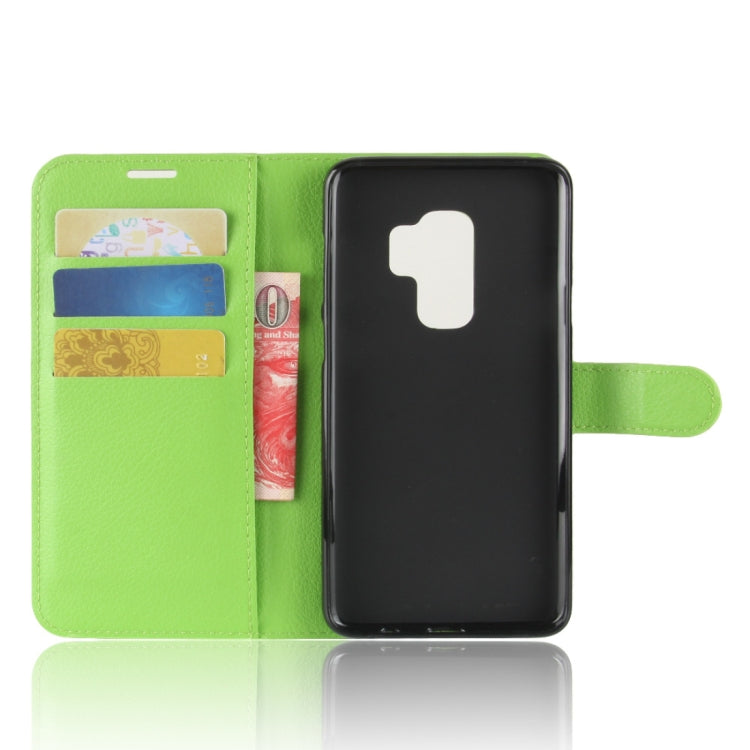 For Galaxy S9+ Litchi Texture Horizontal Flip Leather Case with Holder & Wallet & Card Slots