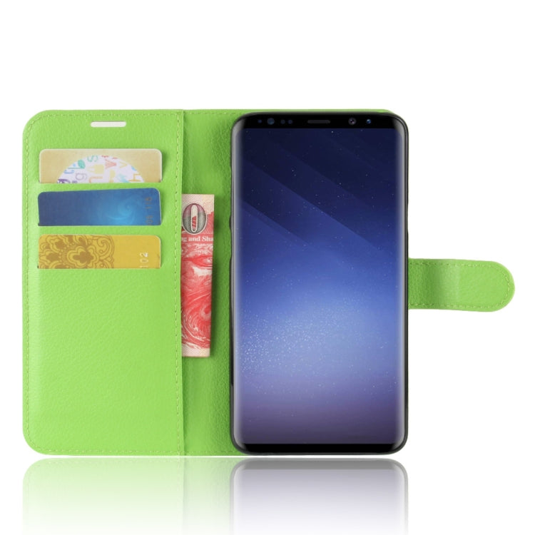 For Galaxy S9+ Litchi Texture Horizontal Flip Leather Case with Holder & Wallet & Card Slots