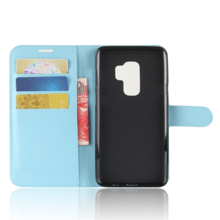 For Galaxy S9+ Litchi Texture Horizontal Flip Leather Case with Holder & Wallet & Card Slots