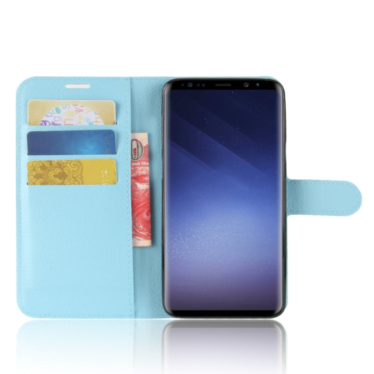 For Galaxy S9+ Litchi Texture Horizontal Flip Leather Case with Holder & Wallet & Card Slots