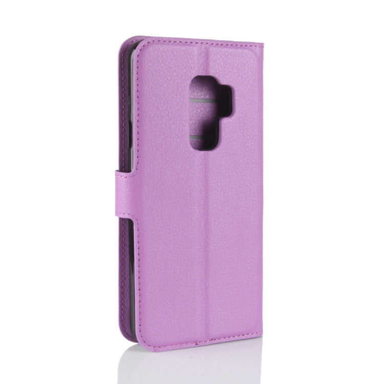 For Galaxy S9+ Litchi Texture Horizontal Flip Leather Case with Holder & Wallet & Card Slots