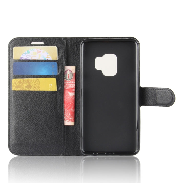 For Galaxy S9 Litchi Texture Horizontal Flip Leather Case with Holder & Wallet & Card Slots