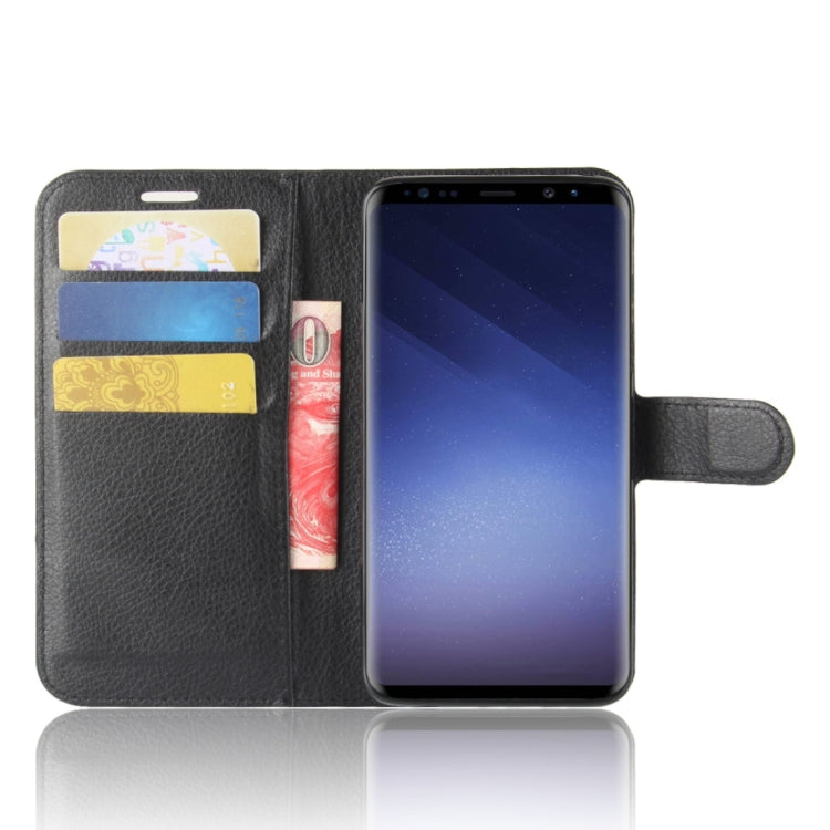 For Galaxy S9 Litchi Texture Horizontal Flip Leather Case with Holder & Wallet & Card Slots