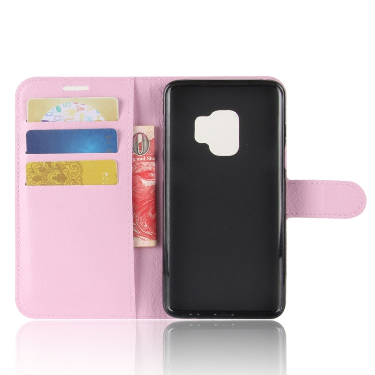 For Galaxy S9 Litchi Texture Horizontal Flip Leather Case with Holder & Wallet & Card Slots