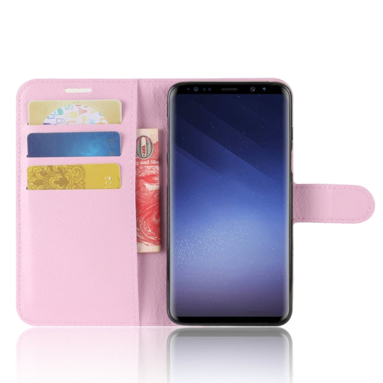 For Galaxy S9 Litchi Texture Horizontal Flip Leather Case with Holder & Wallet & Card Slots