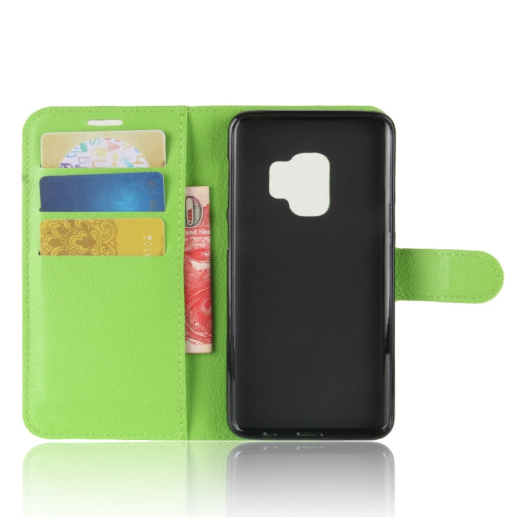 For Galaxy S9 Litchi Texture Horizontal Flip Leather Case with Holder & Wallet & Card Slots