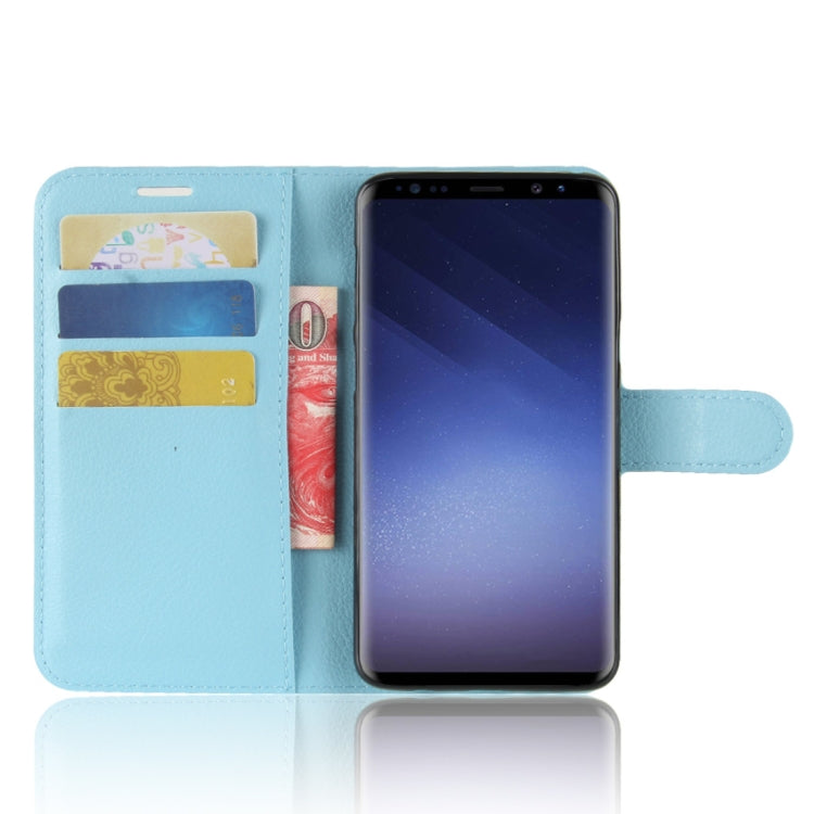 For Galaxy S9 Litchi Texture Horizontal Flip Leather Case with Holder & Wallet & Card Slots