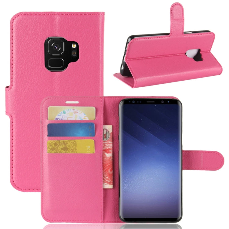 For Galaxy S9 Litchi Texture Horizontal Flip Leather Case with Holder & Wallet & Card Slots