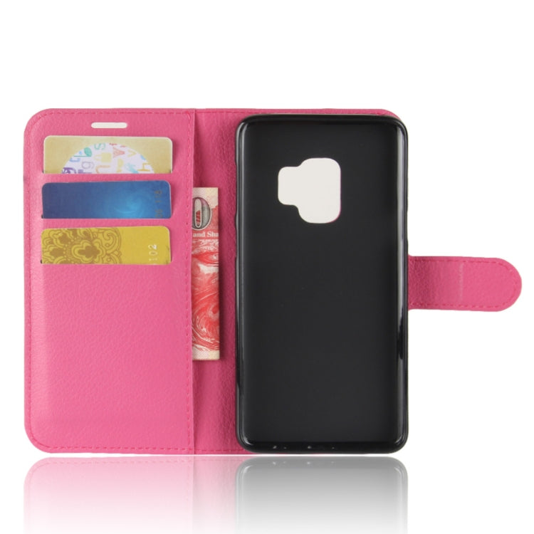 For Galaxy S9 Litchi Texture Horizontal Flip Leather Case with Holder & Wallet & Card Slots