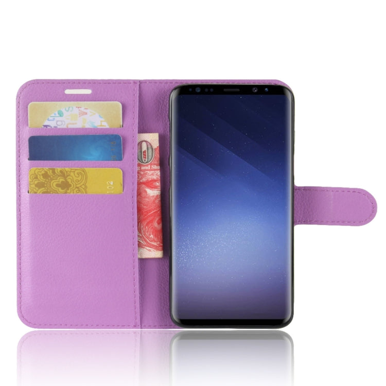 For Galaxy S9 Litchi Texture Horizontal Flip Leather Case with Holder & Wallet & Card Slots
