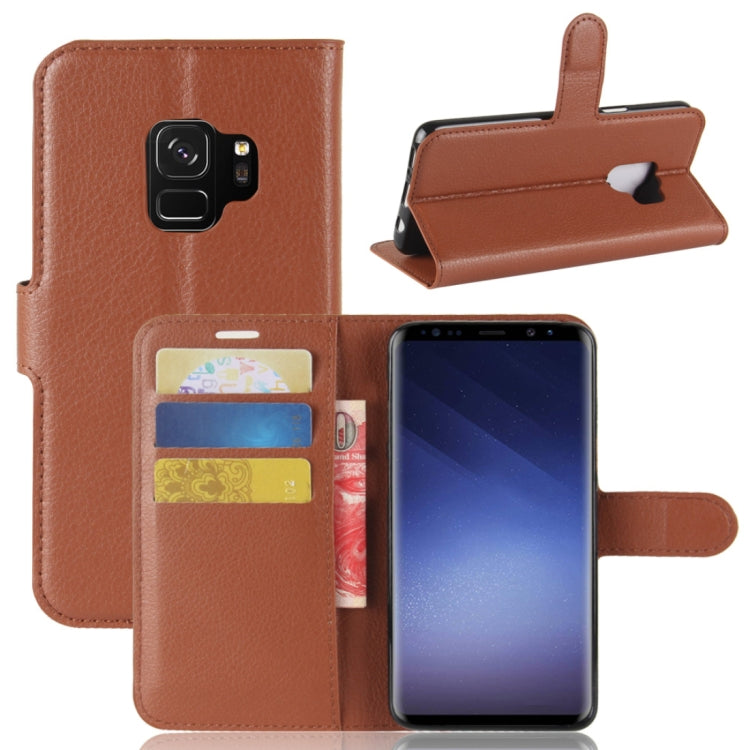 For Galaxy S9 Litchi Texture Horizontal Flip Leather Case with Holder & Wallet & Card Slots
