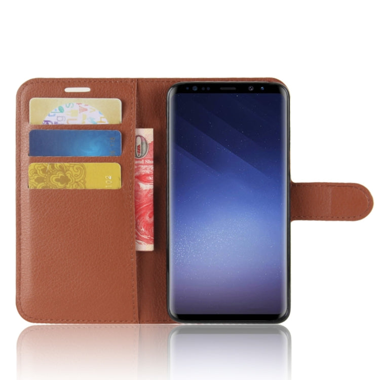 For Galaxy S9 Litchi Texture Horizontal Flip Leather Case with Holder & Wallet & Card Slots