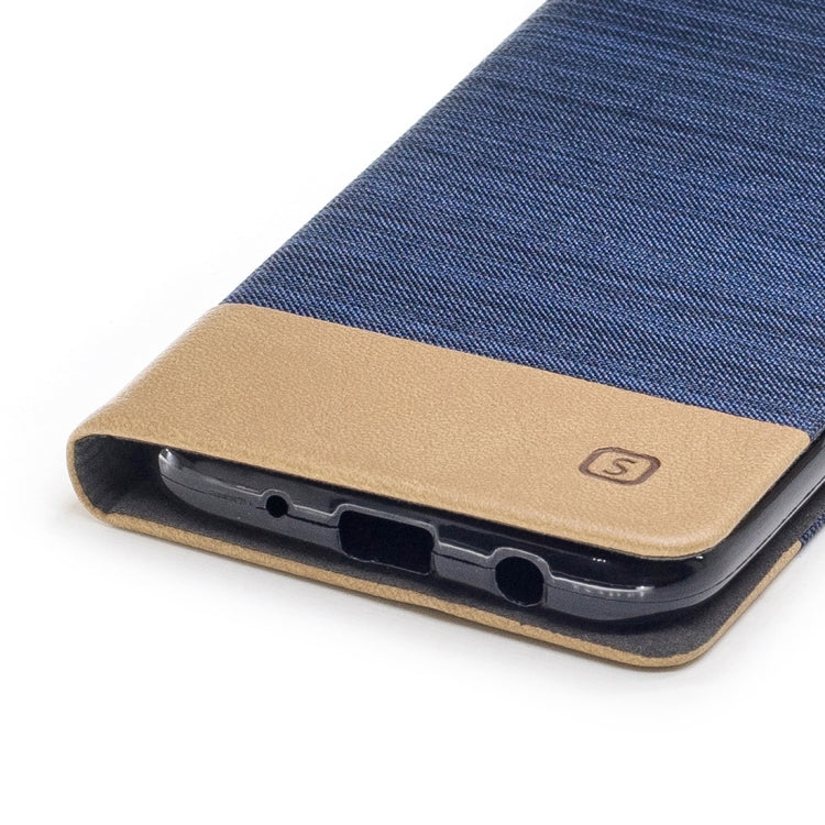 For Galaxy J3 (2017) / J330 ( EU Version) Canvas Texture PU + TPU Horizontal Flip Leather Case with Holder & Card Slots