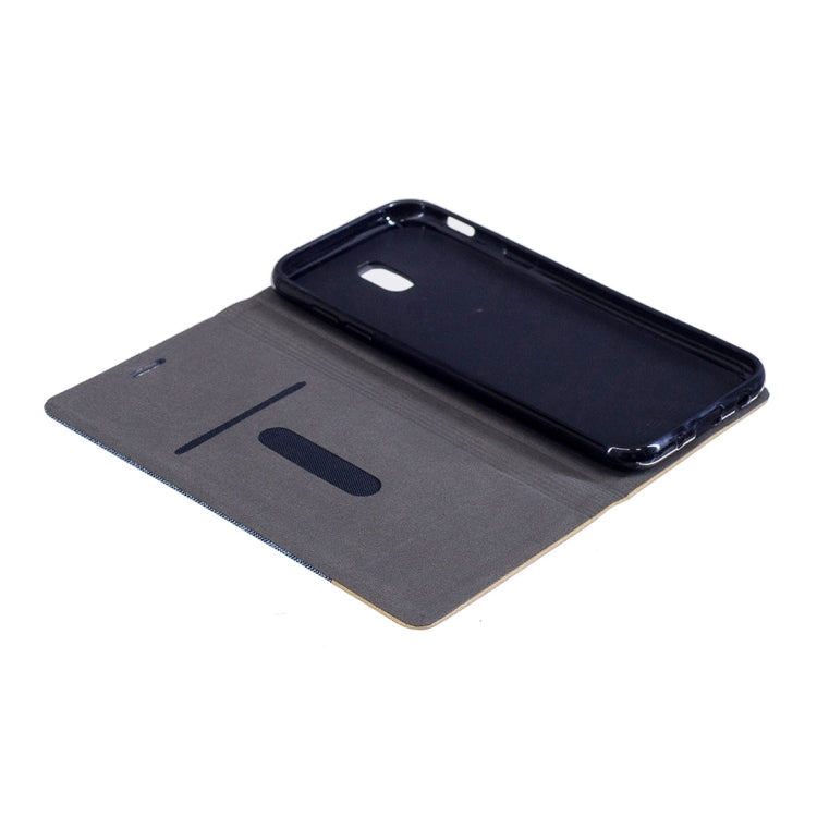 For Galaxy J3 (2017) / J330 ( EU Version) Canvas Texture PU + TPU Horizontal Flip Leather Case with Holder & Card Slots