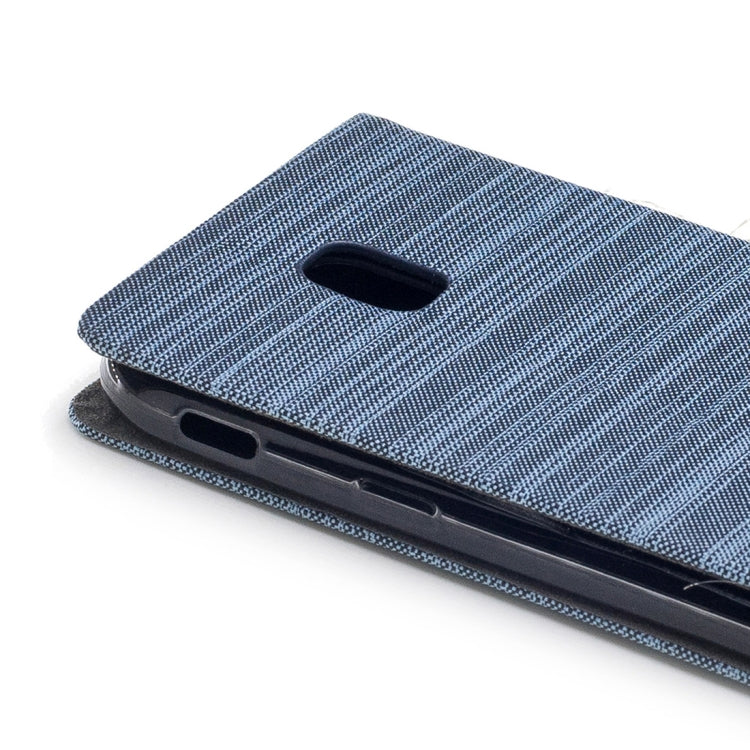 For Galaxy J3 (2017) / J330 ( EU Version) Canvas Texture PU + TPU Horizontal Flip Leather Case with Holder & Card Slots