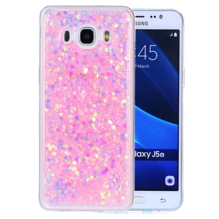 For Galaxy J5 (2016) Glitter Powder Soft TPU Protective Case