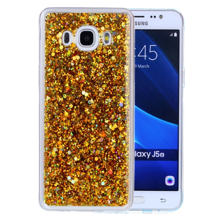 For Galaxy J5 (2016) Glitter Powder Soft TPU Protective Case