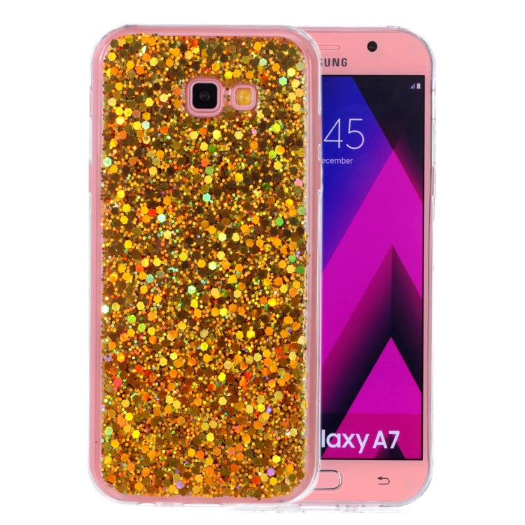 For Galaxy A7 (2017) Glitter Powder Soft TPU Protective Case