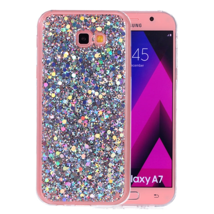 For Galaxy A7 (2017) Glitter Powder Soft TPU Protective Case