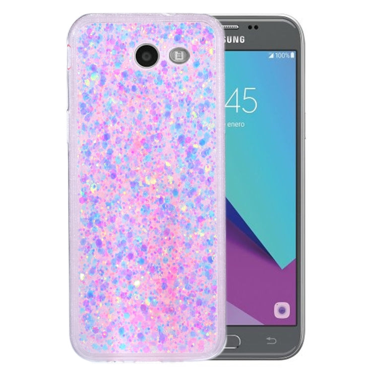 For Galaxy J3 (2017) (US Version) Glitter Powder Soft TPU Protective Case