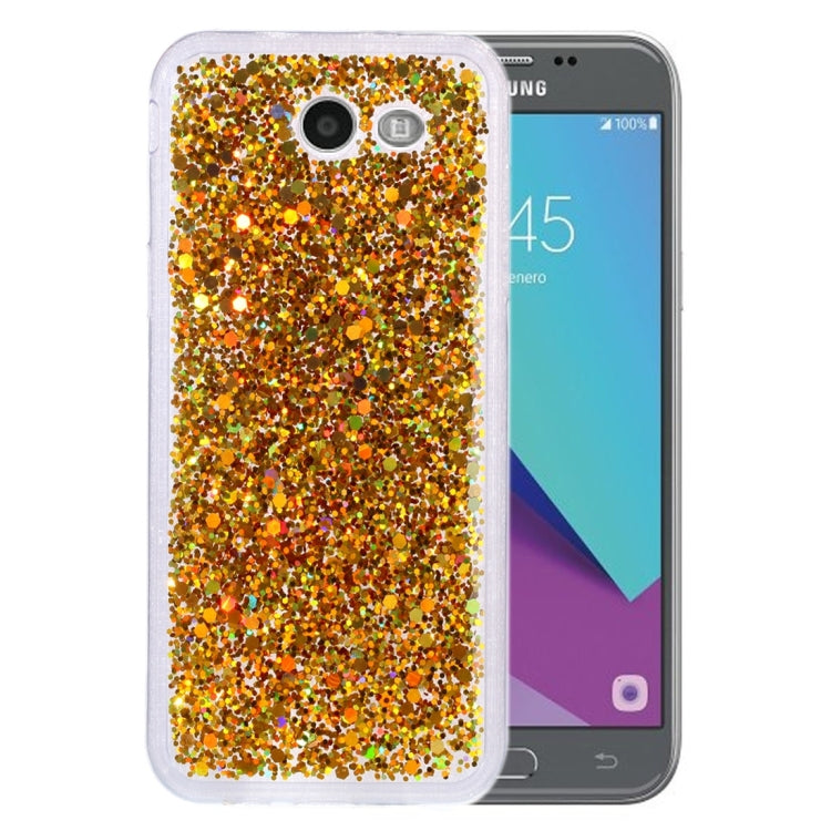 For Galaxy J3 (2017) (US Version) Glitter Powder Soft TPU Protective Case